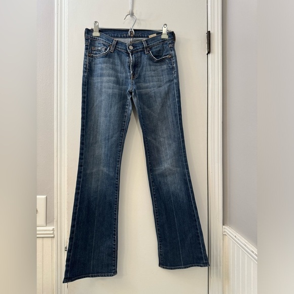 7 For All Mankind A Pocket Bootcut Cotton WomenJeans Embellished Pockets Size 27 - Picture 6 of 10